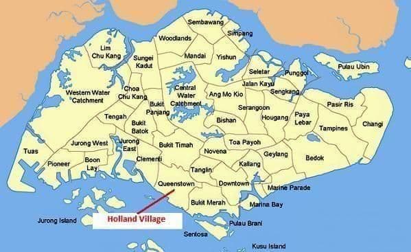 Mapa dystryktu Singapur