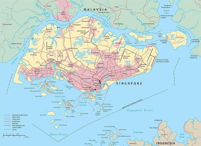 Mapa Singapuru