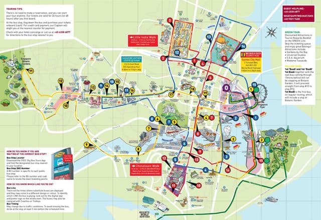 Mapa Singapuru Wielki Autobus