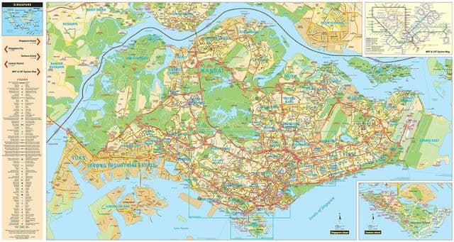 Mapa dzielnic Singapuru