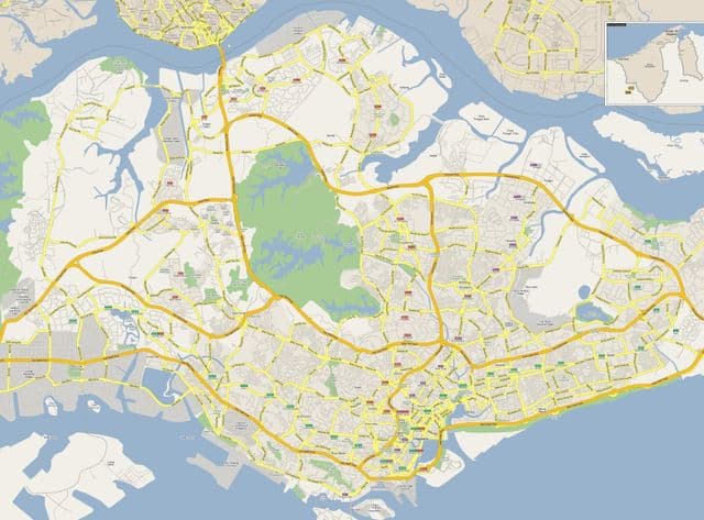 Mapa drogowa Singapuru
