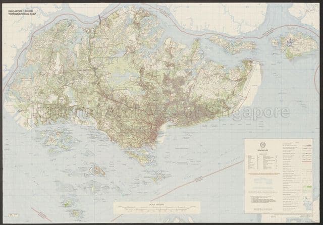 Singapurska mapa wysokościowa