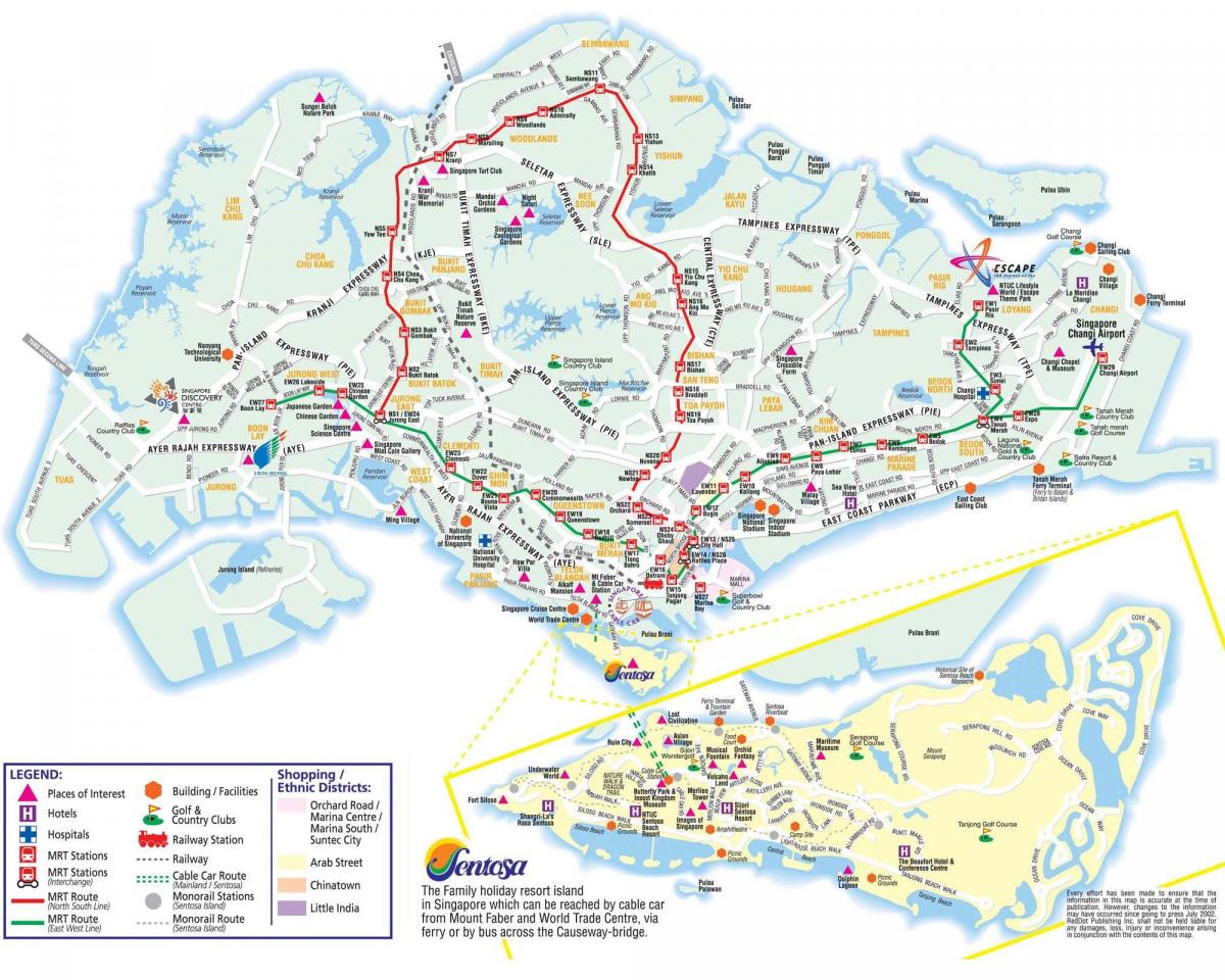 Mapa Singapuru ulice