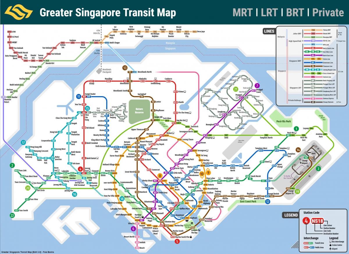 Singapurska mapa komunikacyjna