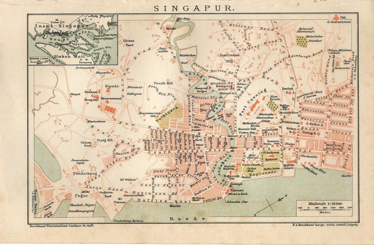 Antyczna mapa Singapuru